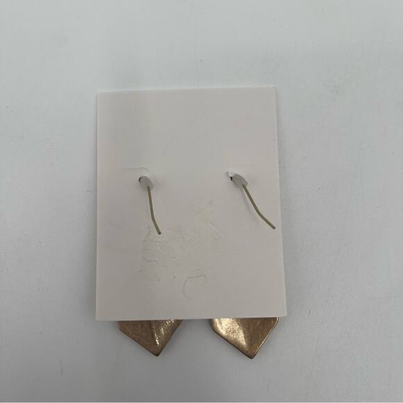 MARLYN SCHIFF Earrings Gold Metal Textured with Rhinestones Jewelry Boho NWT - Picture 5 of 7